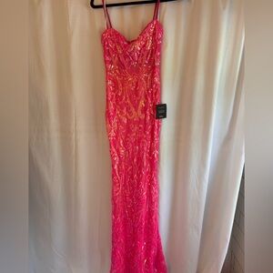 Pink Sequin Gown